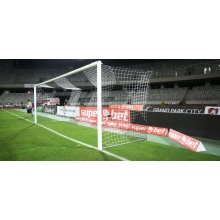 Powershot striped football goal net white/black 7.32m x 2.44m x 2m x 2m