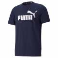 Puma Casual T-shirt Essentials Logo (100% Cotton) Peacoat Blue Men