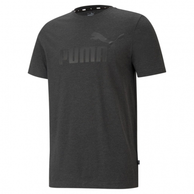 Puma Leisure T-shirt Essentials Heather Logo dark grey Men