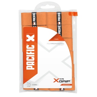 Pacific Overgrip xTR 0.55mm (velvety surface) orange 12-pack clip bag