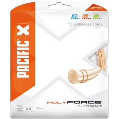 Pacific Tennis String Poly Force (Durability+Control) orange 12m Set