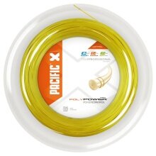 Pacific Tennis String Poly Power Pro (Durability+Power) yellow 200m roll