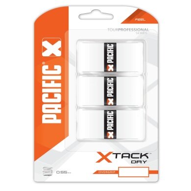 Pacific Overgrip xTack Dry 0.55mm white 3-pack