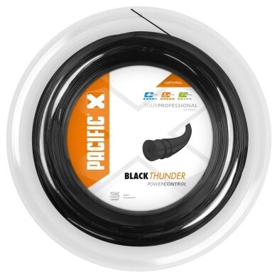 Pacific Tennis String Black Thunder (Power+Durability) 1.25mm black 200m roll