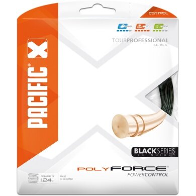 Pacific Tennis String Poly Force (Durability+Control) black 12m Set