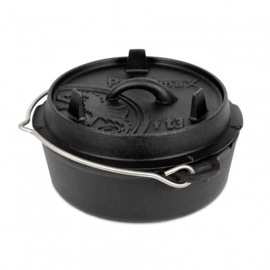 Petromax Fire Pot ft3-t (Dutch Oven) made of cast iron, without feet - Capacity pot (max.): 1.6 liters - black - 4.3kg