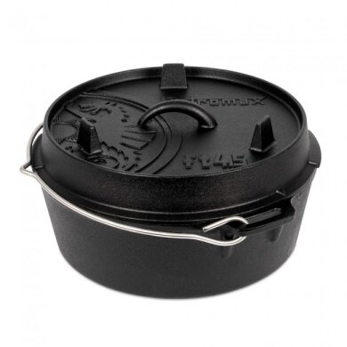 Petromax Fire Pot ft4.5-t (Dutch Oven) made of cast iron, without feet - Capacity pot (max.): 3.5 liters - black - 7.3kg