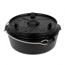 Petromax Fire Pot ft6-t (Dutch Oven) made of cast iron, without feet - Capacity pot (max.): 5.5 liters - black - 9.4kg