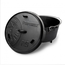 Petromax Fire Pot ft9 (Dutch Oven) made of cast iron - Capacity pot (max.): 7.5 liters - black - 10.4kg