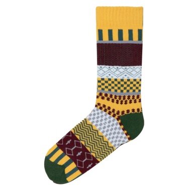 Polar Star Daily Sock Crew Svea (Cotton, warm) yellow/multicoloured - 1 pair