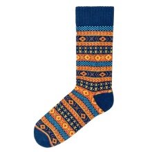 Polar Star Daily Sock Crew Arvid (Cotton, warm) navy blue/multicoloured - 1 Pair