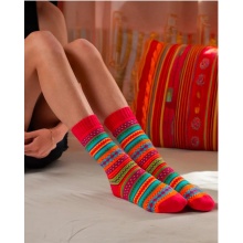 Polar Star Daily Sock Crew Freja (Cotton, warm) pink/multicoloured - 1 Pair