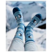 Polar Star Daily Sock Crew Isflak Winter Pattern (Cotton, warm) blue - 1 Pair