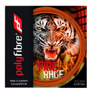 Polyfibre Tennis String Fire Rage (Durability+Power) orange 12m Set