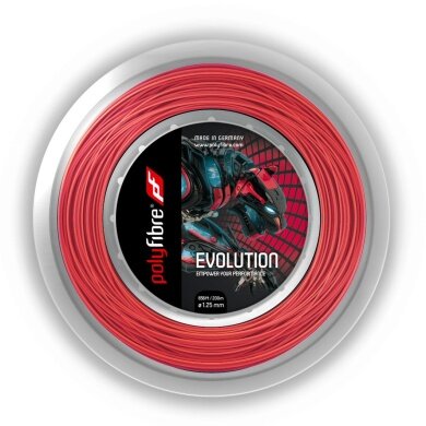 Polyfibre Tennis String Evolution (Durability) red 200m roll