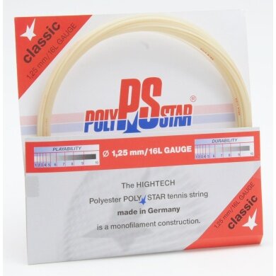 Polystar Tennis String Classic (Durability) natural 12m Set