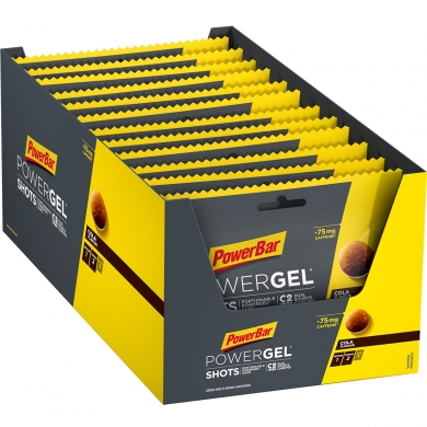 PowerBar PowerGel Shots (Carbohydrate Gums with Caffeine) Cola 24x60g Box