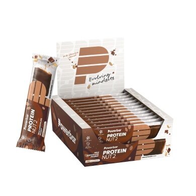 PowerBar Protein Nut2 Milk Chocolate Coating/Caramel-Peanut 12x45g Box