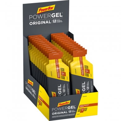 PowerBar PowerGel Original (Carbohydrate Gel) Salty Peanut 24x41g Box