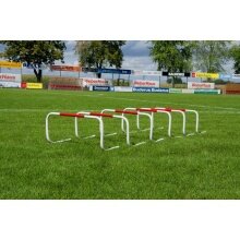 Powershot Training Hurdles Set Self Return (self-righting) - 6 pieces 35cm including bag white/red