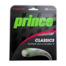 Prince Tennis String Synthetic Gut Duraflex (Allround+Durability) platinum 12m Set