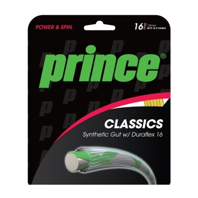 Prince Tennis String Synthetic Gut Duraflex (Allround+Durability) gold 12m Set