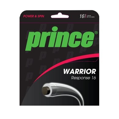 Prince Tennis String Warrior Response (Durability/Feel) 1.30mm black/transparent 12m Set