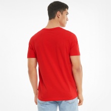 Puma Leisure T-shirt Essentials Logo (100% Cotton) Red Men