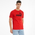 Puma Leisure T-shirt Essentials Logo (100% Cotton) Red Men