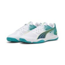 Puma Indoor Court Shoes Attacourt white/green Men