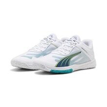 Puma Indoor Shoes Accelerate Turbo white/blue/lime Men