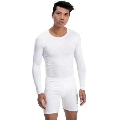 Puma Functional Underwear Long Sleeve Shirt LIGA Baselayer Tee - white Men's