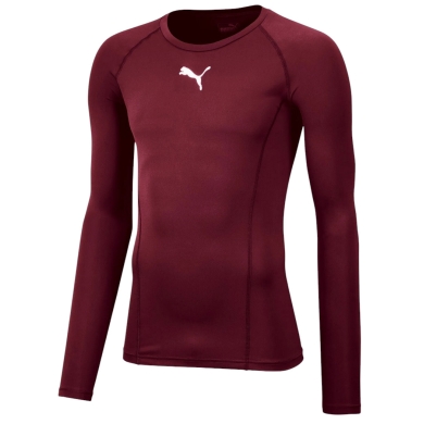 Puma Functional Underwear Long Sleeve Shirt LIGA Baselayer Tee - burgundy Men's