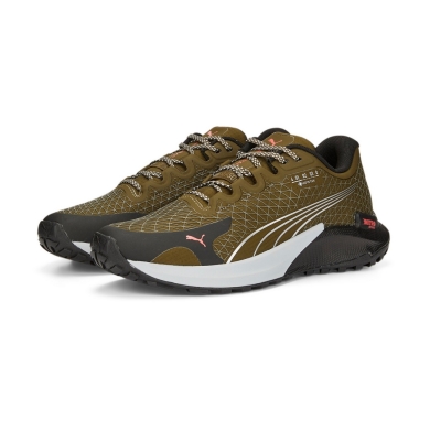 Puma Trail Running Shoes Fast-Trac Nitro GTX (Lightweight, All Terrain) Olive Green/Black Women