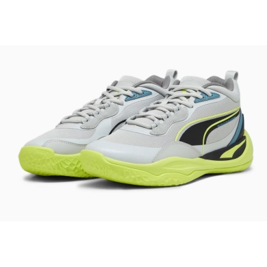 Puma Indoor Court Shoes Playmaker Pro grey/lime Men