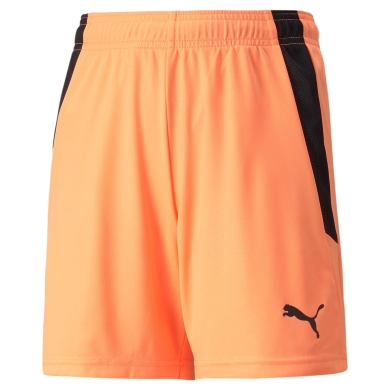 Puma sports trousers teamLIGA shorts neon orange children