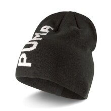 Puma Knitted Hat (Beanie) Classic Cuffless with Logo - black - 1 piece