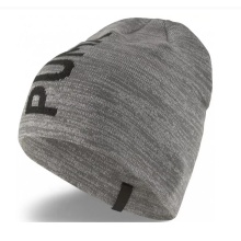 Puma Knitted Hat (Beanie) Classic Cuffless with Logo - grey - 1 piece