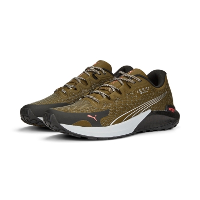 Puma Trail Running Shoes Fast-Track Nitro GTX (Lightweight, All Terrain) olive/gold Men