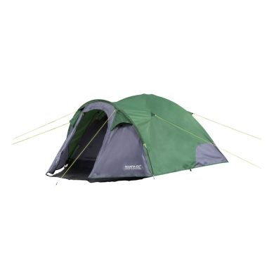 Regatta Camping Tent Kivu V3 - water-repellent, 1 entrance, for 3 persons - green/grey