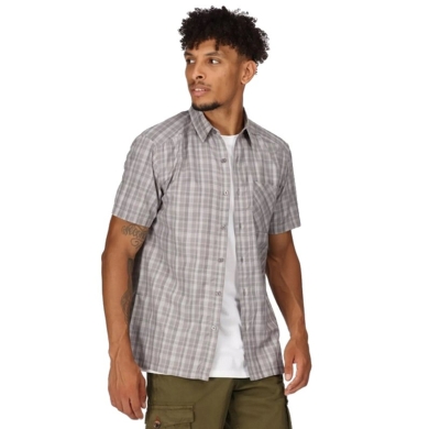 Regatta Short Sleeve Shirt Kalambo VII (with chest pocket) grey Men