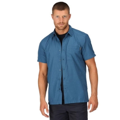 Regatta Short Sleeve Shirt Mindano VII (quick-drying, breathable) royal blue Men