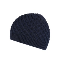 Regatta Knit Hat Multimix Hat Diamond Knit Pattern Navy Blue Women