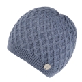 Regatta Knit Hat Multimix Hat Diamond Knit Pattern Ice Grey Women