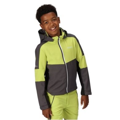 Regatta Softshell Jacket Acidity VI (waterproof, windproof) grey/lime green Kids