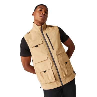 Regatta Vest Travel Light Pack Away (water-repellent, lightweight, breathable) beige men's