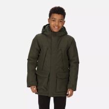 Regatta Winter Jacket Paddrick Parka (warm and waterproof) khaki/green children