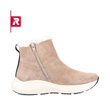 Rieker Winter Boots 42170-64 Suede (Boots with side zipper and lining) beige Women