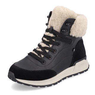 Rieker Winter Boots Evolution W0670-00 (lace-up boots with lining and side zipper) black Women