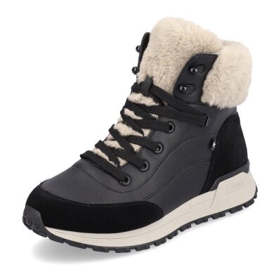 Rieker Winter Boots Evolution W0670-00 (lace-up boots with lining and side zipper) black Women